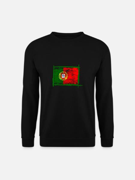 Flagge von Portugal - Unisex Pullover - Schwarz