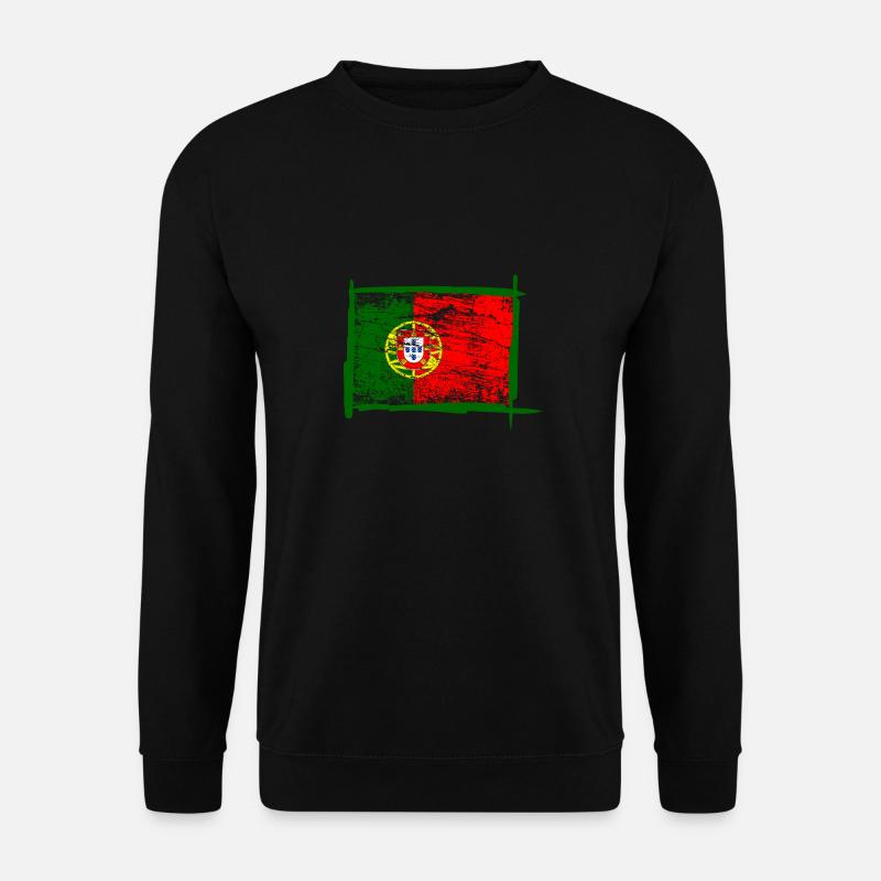 Flagge von Portugal - Unisex Pullover - Schwarz