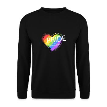 LGBT Rainbow Gay Pride Homo Lesbian Gay - Unisex Sweatshirt - black - Front - Alina (178cm) & Michal (187cm)