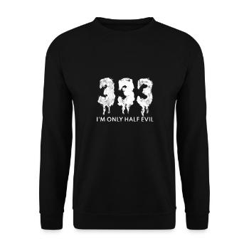 Halloween Süßigkeiten Verkleidung Kostüm - Unisex Pullover - Schwarz - Vorne - Alina (178cm) & Michal (187cm)