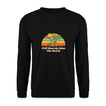 Will Shorely Miss The Beach Summer Trip Tropical - Unisex Pullover - Schwarz - Vorne - Alina (178cm) & Michal (187cm)