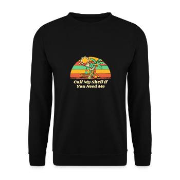 Call My Shell if You Need Me Beach Friends Ocean - Unisex Sweatshirt - black - Front - Alina (178cm) & Michal (187cm)