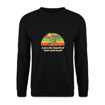 I Love the Smell of Salt and Sand Beach Vacation - Unisex Pullover - Schwarz - Vorne - Alina (178cm) & Michal (187cm)