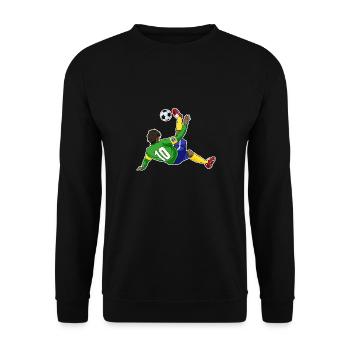 Brazilian National Soccer Team I Football Brazil - Unisex Pullover - Schwarz - Vorne - Alina (178cm) & Michal (187cm)