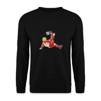 Équipe du Danemark de football I Football Danemark - Sweat-shirt Unisexe - noir - Devant - Alina (178cm) & Michal (187cm)
