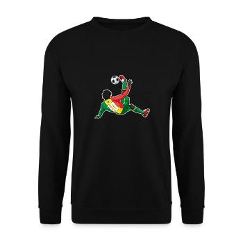 Équipe nationale de football du Sénégal I Football Sénégal - Sweat-shirt Unisexe - noir - Devant - Alina (178cm) & Michal (187cm)