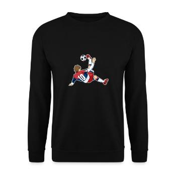 Serbian National Soccer Team I Football Serbia - Unisex Pullover - Schwarz - Vorne - Alina (178cm) & Michal (187cm)
