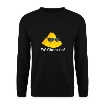 Cheezzle Ironic Quote Cheemaking Cheesemaking - Sweat-shirt Unisexe - noir - Devant - Alina (178cm) & Michal (187cm)