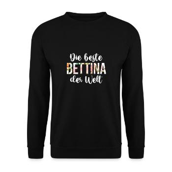 Bettina - Unisex Pullover - Schwarz - Vorne - Alina (178cm) & Michal (187cm)