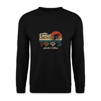 30 Anniversaire 1993 Vintage Retro Cycliste - Sweat-shirt Unisexe - noir - Devant - Alina (178cm) & Michal (187cm)
