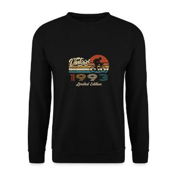30 Anniversaire 1993 Vintage Retro Cycliste - Sweat-shirt Unisexe - noir - Devant - Alina (178cm) & Michal (187cm)