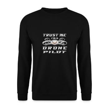 Drone Drones Drone Flight Drone Pilot - Unisex Sweatshirt - black - Front - Alina (178cm) & Michal (187cm)