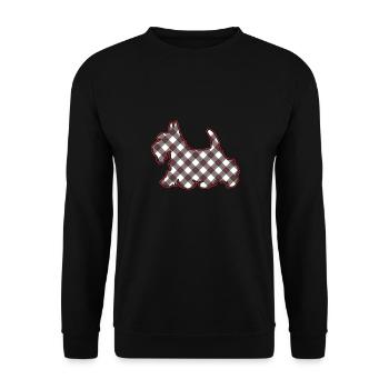 Scottish Terrier Scottie Hund - Unisex Pullover - Schwarz - Vorne - Alina (178cm) & Michal (187cm)