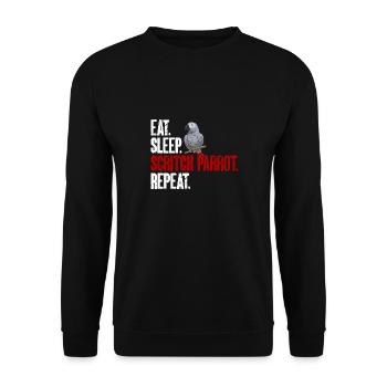 Graupapagei African Grey Parrot Papagei - Unisex Pullover - Schwarz - Vorne - Alina (178cm) & Michal (187cm)