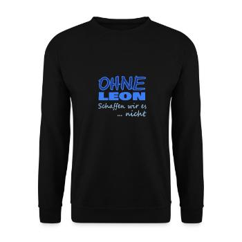 Hero leon - Unisex Pullover - Schwarz - Vorne - Alina (178cm) & Michal (187cm)