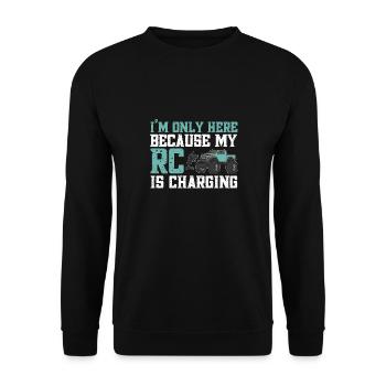 RC Car Ferngesteuertes Auto - Unisex Pullover - Schwarz - Vorne - Alina (178cm) & Michal (187cm)