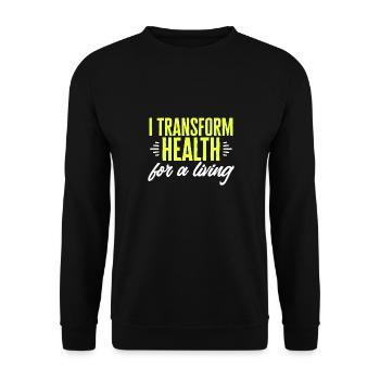 Health Coach Nutritionist Life Coach - Unisex Sweatshirt - black - Front - Alina (178cm) & Michal (187cm)