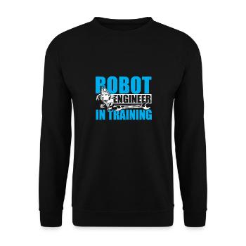 Robotics Engineer In Training Droid Builder Robot - Unisex Sweatshirt - black - Front - Alina (178cm) & Michal (187cm)
