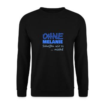 Melanie - Unisex Pullover - Schwarz - Vorne - Alina (178cm) & Michal (187cm)