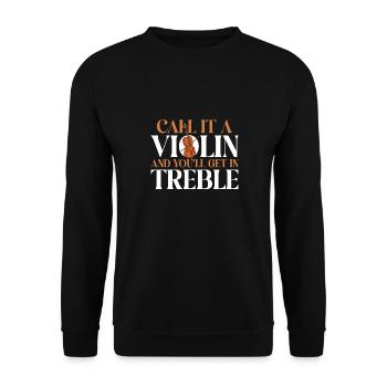 Cellospieler Cellist Musiker Cello - Unisex Pullover - Schwarz - Vorne - Alina (178cm) & Michal (187cm)