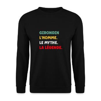 girondin - Sweat-shirt Unisexe - noir - Devant - Alina (178cm) & Michal (187cm)