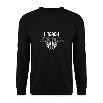 I Teach Rockstars Music Teacher Teaching Music - Unisex Pullover - Schwarz - Vorne - Alina (178cm) & Michal (187cm)
