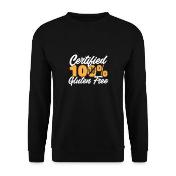Sans gluten Intolérance au gluten - Sweat-shirt Unisexe - noir - Devant - Alina (178cm) & Michal (187cm)