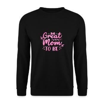 Annonce de bébé sexe révéler bébé fête maman à - Sweat-shirt Unisexe - noir - Devant - Alina (178cm) & Michal (187cm)