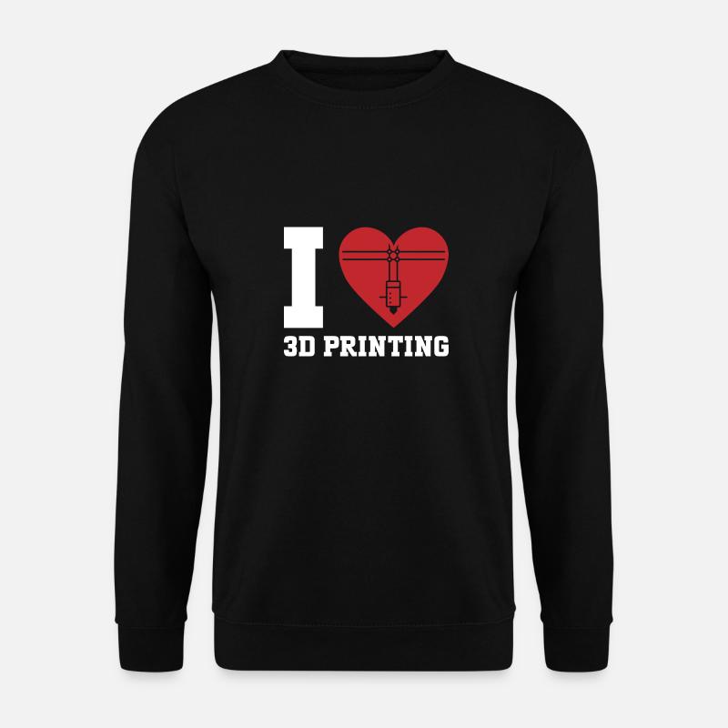 3D Drucker 3D Druck - Unisex Pullover - Schwarz