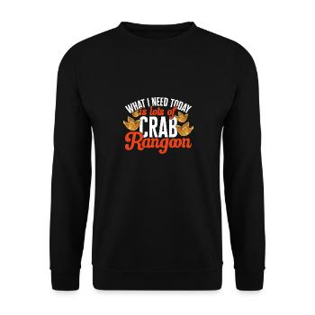 Krabben Rangoon Crab Rangoon - Unisex Sweatshirt - black - Front - Alina (178cm) & Michal (187cm)