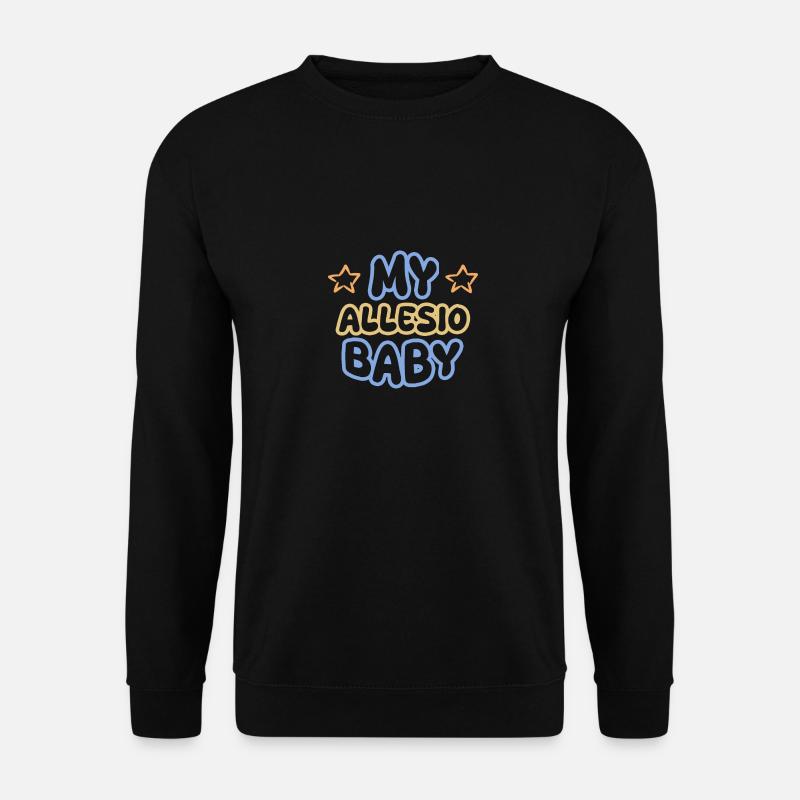 Vorname Allesio - Unisex Pullover - Schwarz
