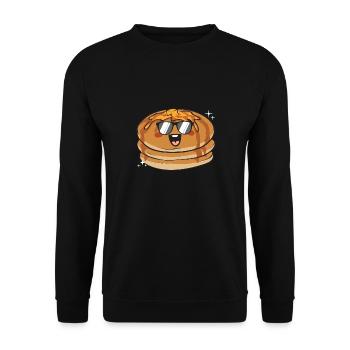 Pancake Breakfast Pancakes - Unisex Sweatshirt - black - Front - Alina (178cm) & Michal (187cm)