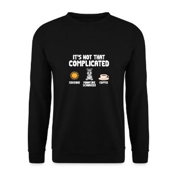 Schnauzer nain Chien Schnauzer - Sweat-shirt Unisexe - noir - Devant - Alina (178cm) & Michal (187cm)