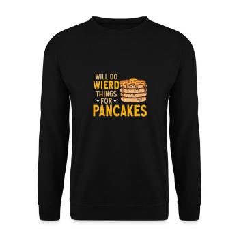 Pancake Breakfast Pancakes - Unisex Sweatshirt - black - Front - Alina (178cm) & Michal (187cm)