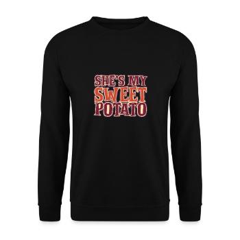 Halloween couple she's my sweet potato celebrate - Unisex Sweatshirt - black - Front - Alina (178cm) & Michal (187cm)