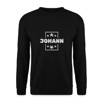 Johann Johann - Unisex Pullover - Schwarz - Vorne - Alina (178cm) & Michal (187cm)