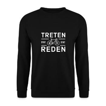 Radfahrer Radfahren Radrennen für einen - Unisex Pullover - Schwarz - Vorne - Alina (178cm) & Michal (187cm)