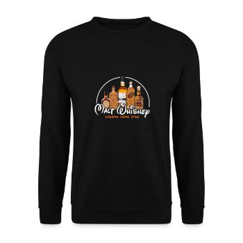 Malt Whiskey T-Shirt I Dreams Come True - Unisex Sweatshirt - black - Front - Alina (178cm) & Michal (187cm)