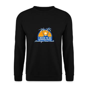 J’ai besoin d’être séahabilité sur l’île d’Assateague - Sweat-shirt Unisexe - noir - Devant - Alina (178cm) & Michal (187cm)