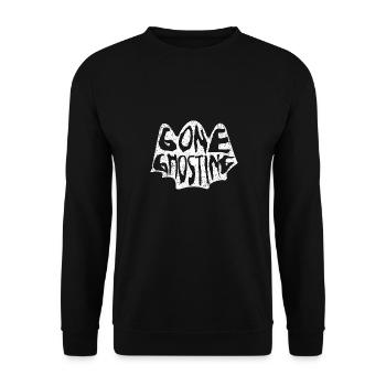 Gone Ghosting Halloween Ghost - Unisex Sweatshirt - black - Front - Alina (178cm) & Michal (187cm)