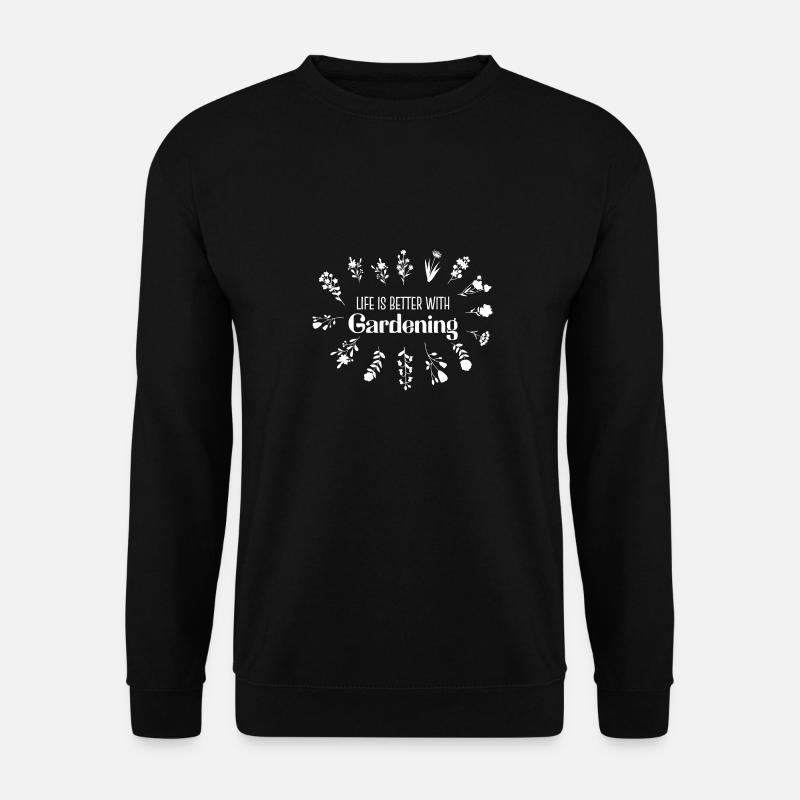 Leben mit Gartenpflanzen Hobbygärtner - Unisex Pullover - Schwarz