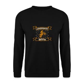 Motocross Davin - Unisex Pullover - Schwarz - Vorne - Alina (178cm) & Michal (187cm)