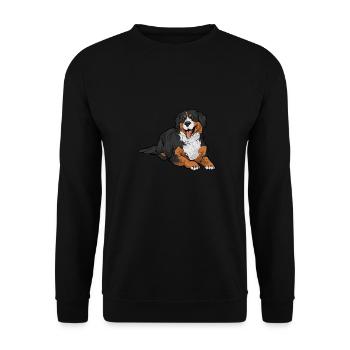 Bernese Mountain Dog - Unisex Sweatshirt - black - Front - Alina (178cm) & Michal (187cm)