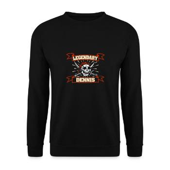Pirate head Dennis - Unisex Sweatshirt - black - Front - Alina (178cm) & Michal (187cm)