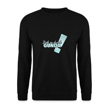 Vorname Gunda - Unisex Pullover - Schwarz - Vorne - Alina (178cm) & Michal (187cm)