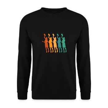 Disque de lancer de frisbee ultime - Sweat-shirt Unisexe - noir - Devant - Alina (178cm) & Michal (187cm)