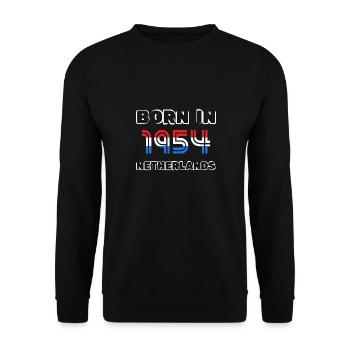 Netherlands 1954 - Unisex Sweatshirt - black - Front - Alina (178cm) & Michal (187cm)
