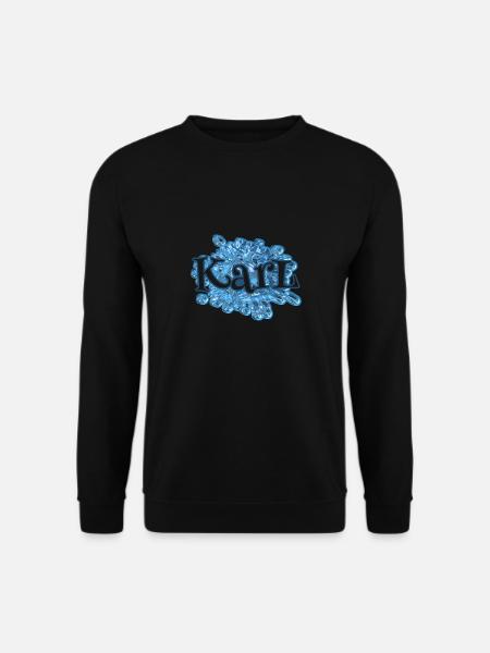 Wassertropfen für Karl Karl Name - Unisex Pullover - Schwarz
