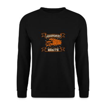 Trucker Benito - Unisex Sweatshirt - black - Front - Alina (178cm) & Michal (187cm)