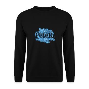 Gift for Peter - Unisex Sweatshirt - black - Front - Alina (178cm) & Michal (187cm)